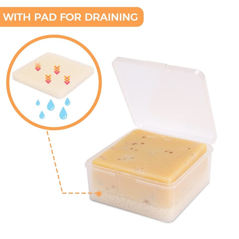 Vonpri Soap Case Box  Vonpri Soap Dish Storage Holder for Shower Home Outdoor Traveling (1Pc Clear) - Image 4